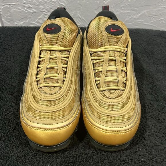 🔥🔥 Nike Air VaporMax 97 Metallic Gold 2018 Shoes - Men Size 11 - VGUC - Picture 4 of 13